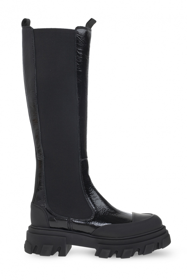Black Chelsea boots Ganni - SchaferandweinerShops SX